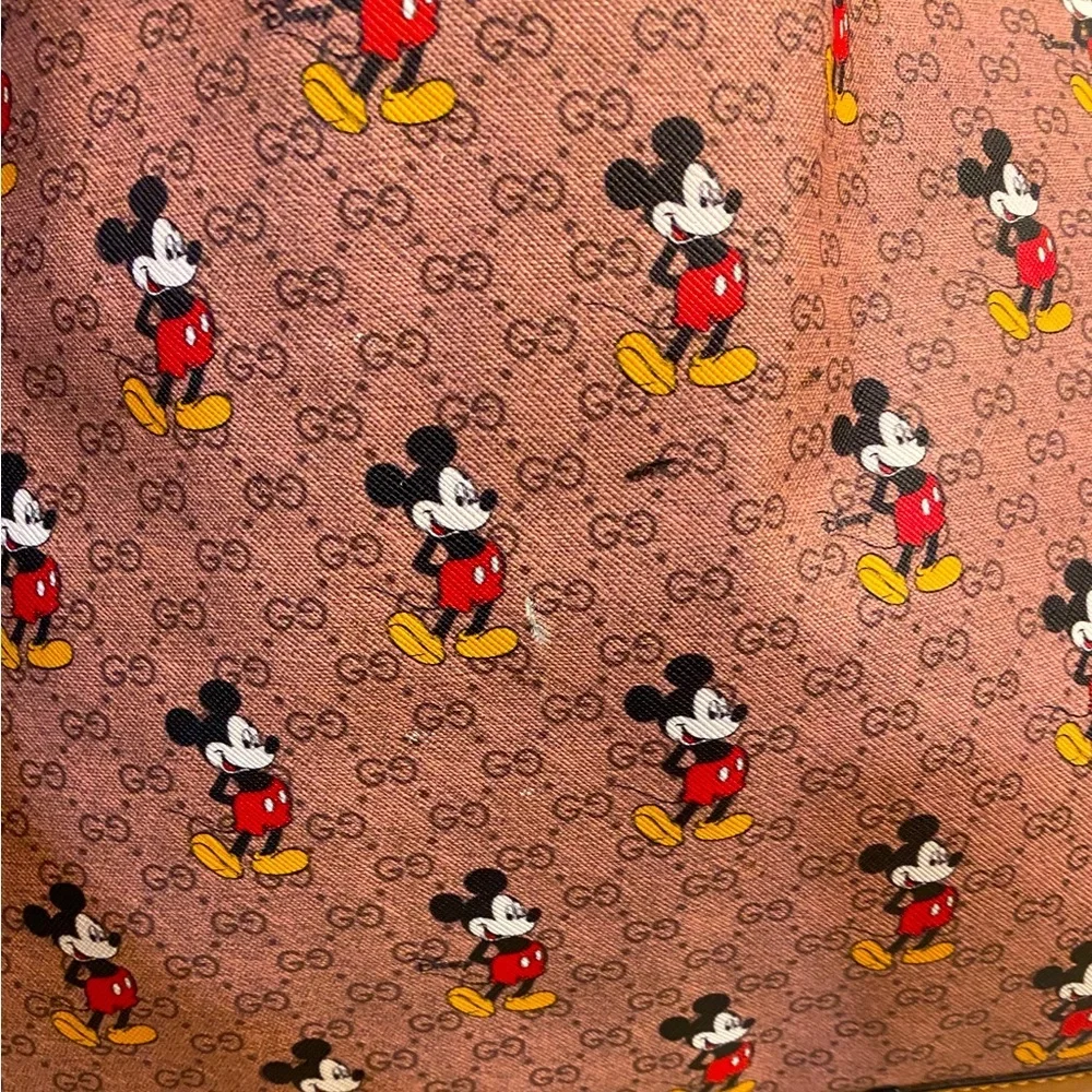 PURSE: Beige & Tan Large Tote w/Characters, EUC